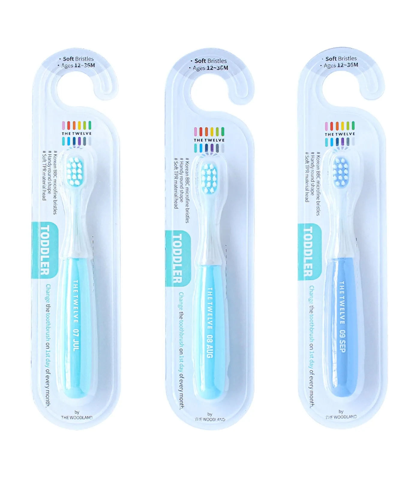 12-Piece Toddler Toothbrush Set - Pastel