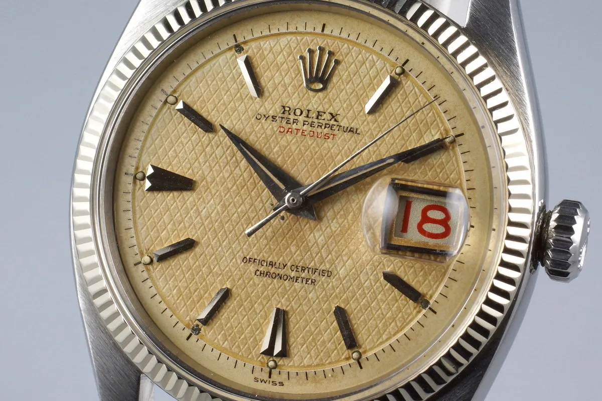 1955 Rolex DateJust 6305 1 with Red DateJust Waffle Dial