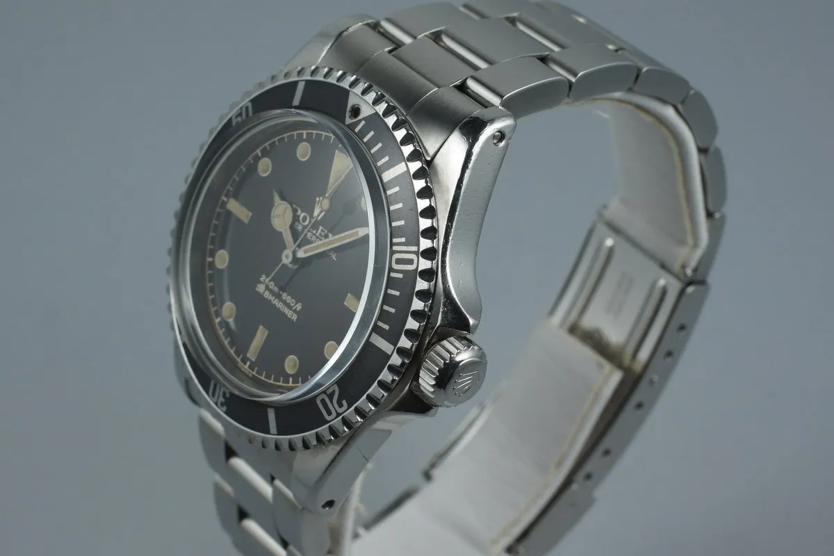 1962 Rolex Submariner 5512 PCG with Gilt Glossy Chapter Ring Chocolate Tropical Dial