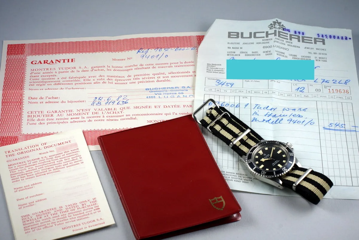 1978 Tudor Submariner 94010 Snowflake with Papers