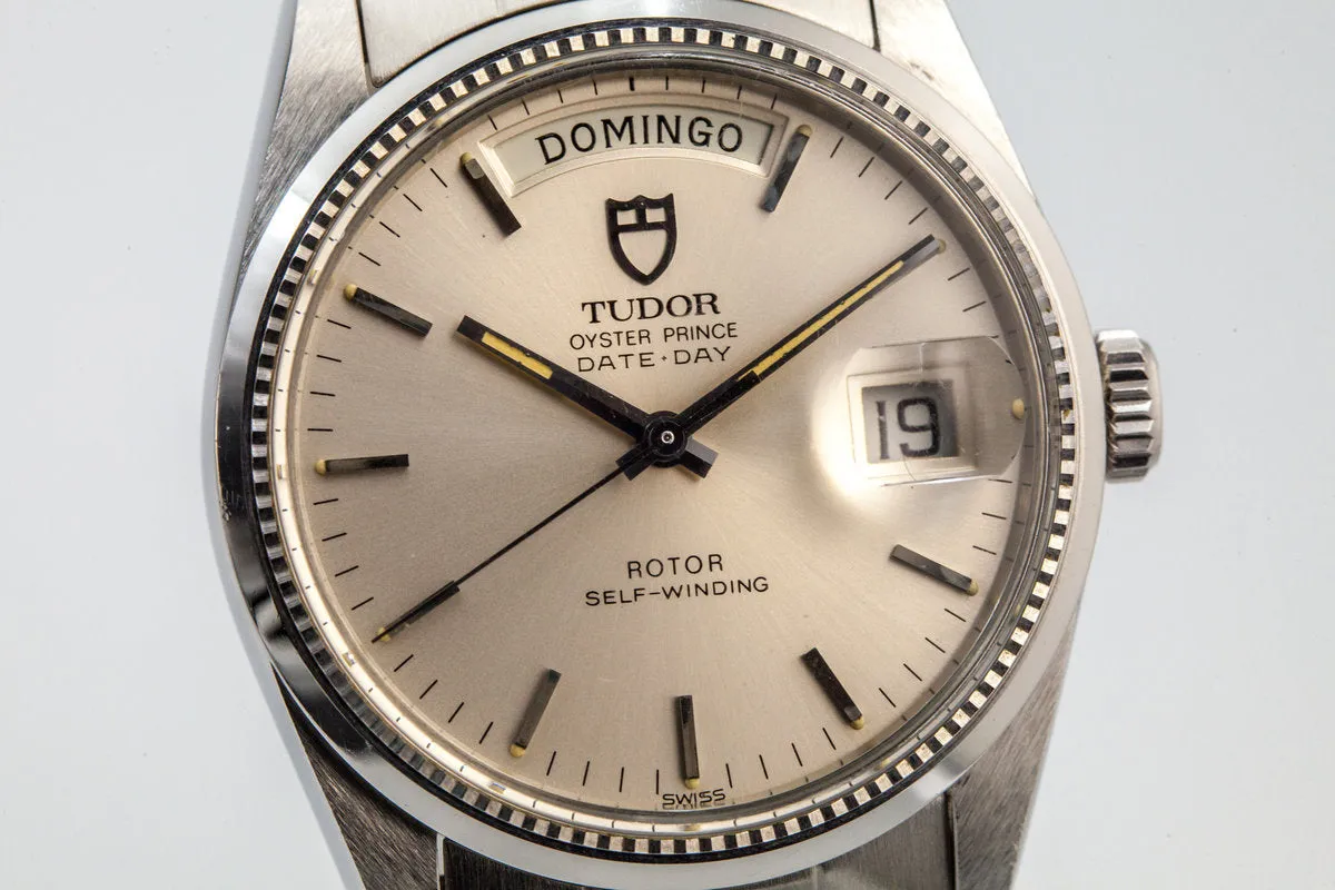 1980's Tudor Date-Day 94710 Silver Dial with Box and Papers