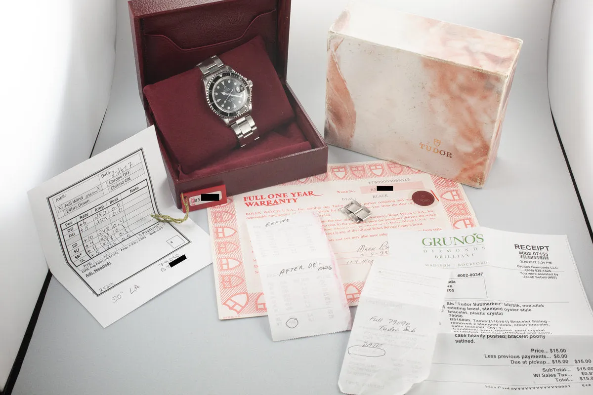 1992 Tudor Submariner 79090 with Box and Papers