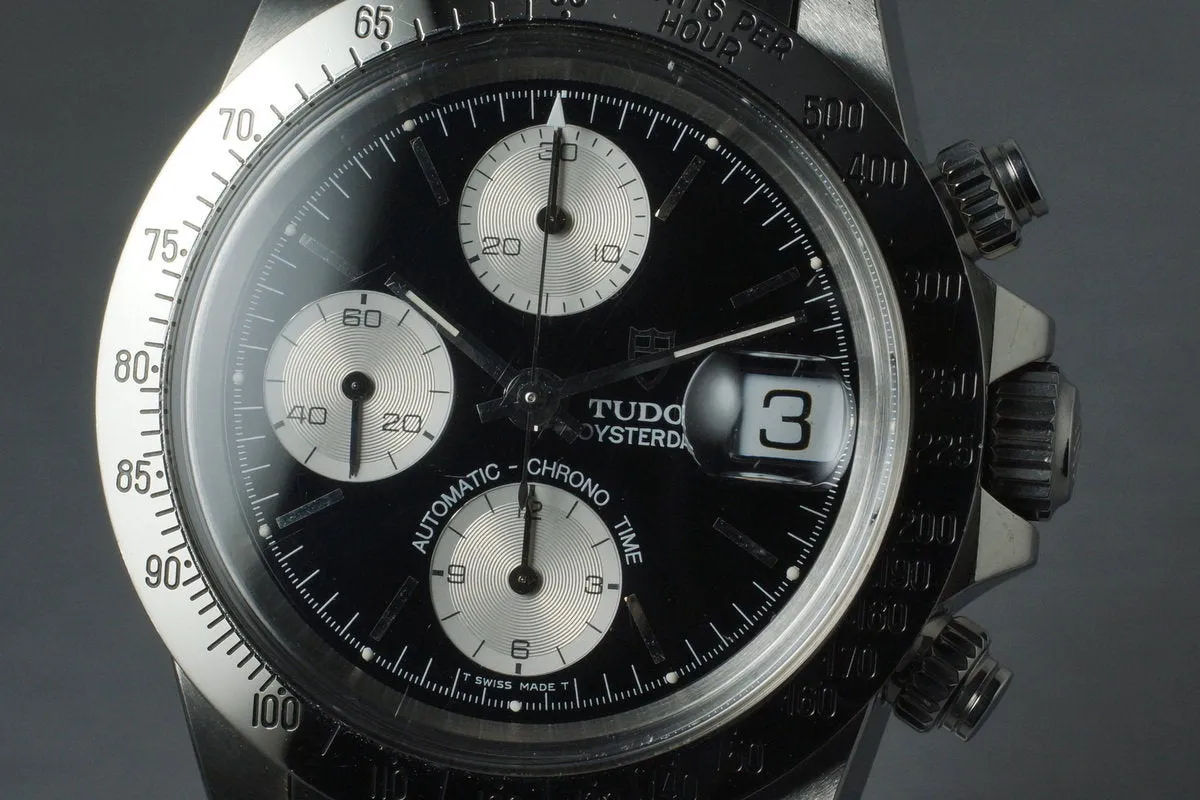 1994 Tudor Chronograph Big Block 79180 with Black Dial and Papers