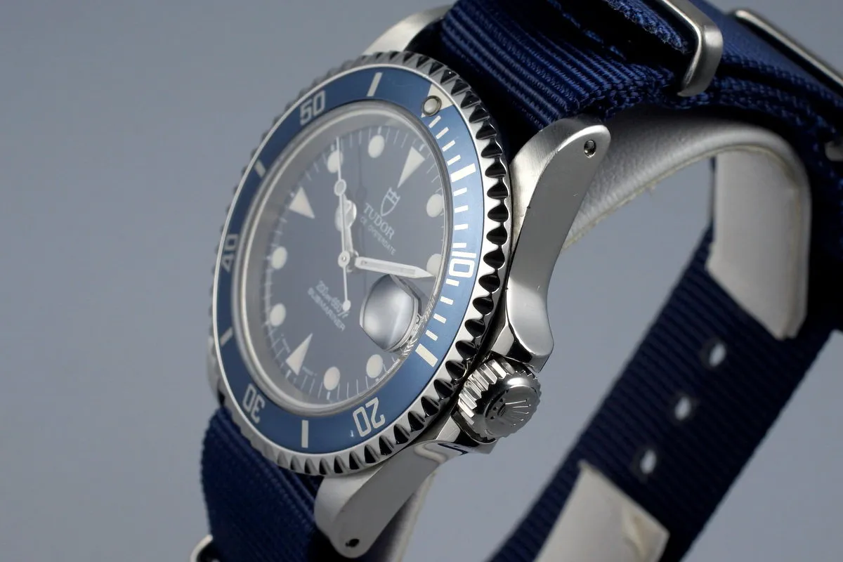 1995 Tudor Blue Submariner 79190 with Box and Papers