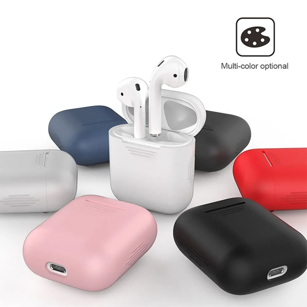 1PCS TPU Silicone Bluetooth Wireless Earphone Case For AirPods Protective Cover Skin Accessories for Apple Airpods Charging Box