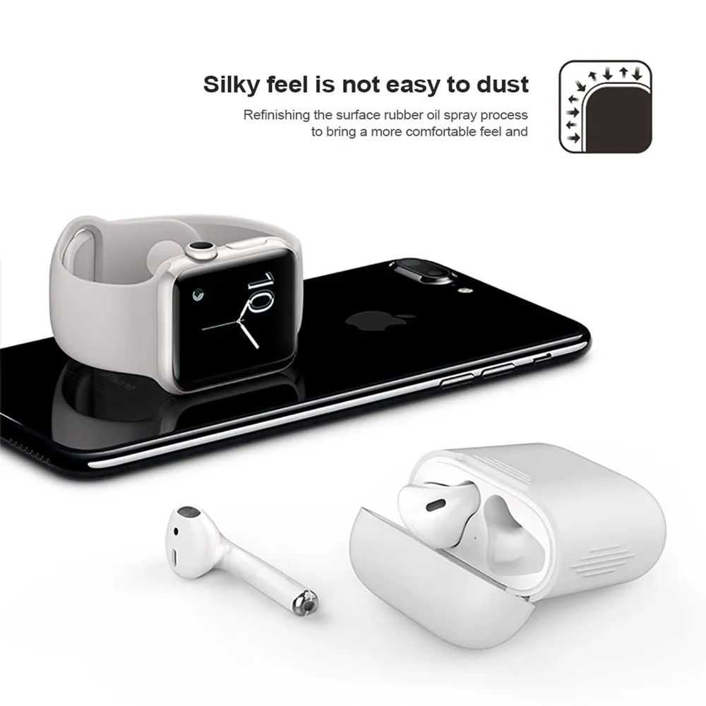 1PCS TPU Silicone Bluetooth Wireless Earphone Case For AirPods Protective Cover Skin Accessories for Apple Airpods Charging Box