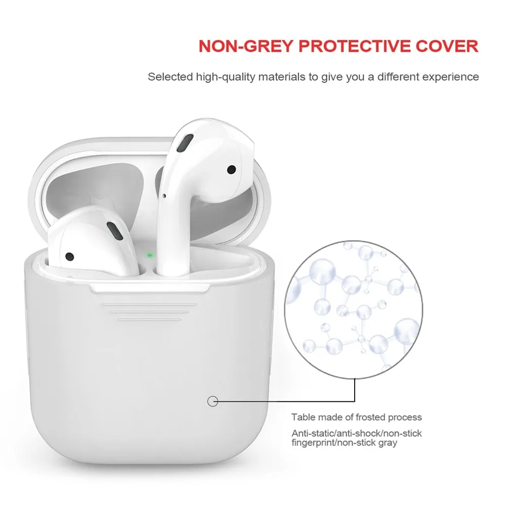 1PCS TPU Silicone Bluetooth Wireless Earphone Case For AirPods Protective Cover Skin Accessories for Apple Airpods Charging Box