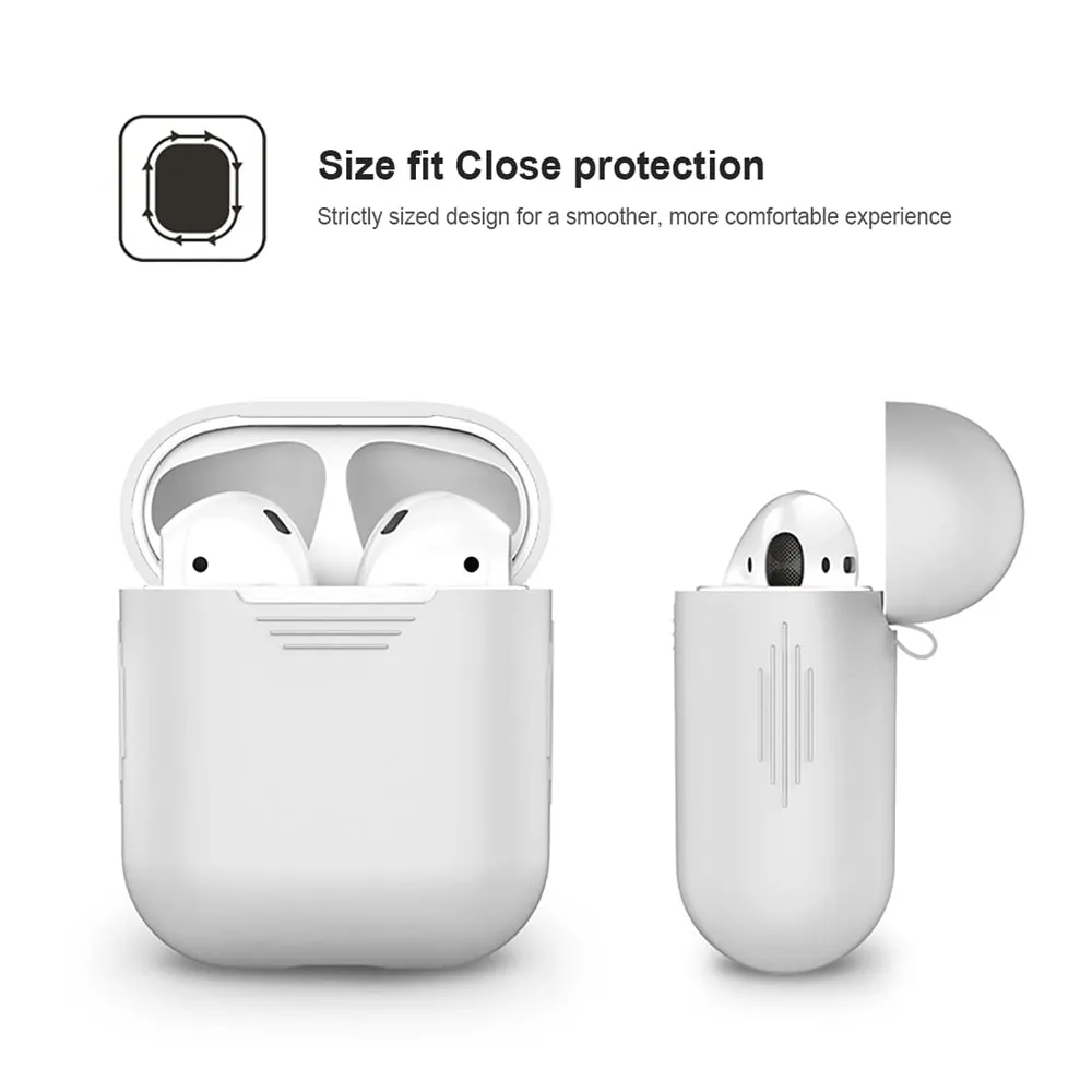 1PCS TPU Silicone Bluetooth Wireless Earphone Case For AirPods Protective Cover Skin Accessories for Apple Airpods Charging Box