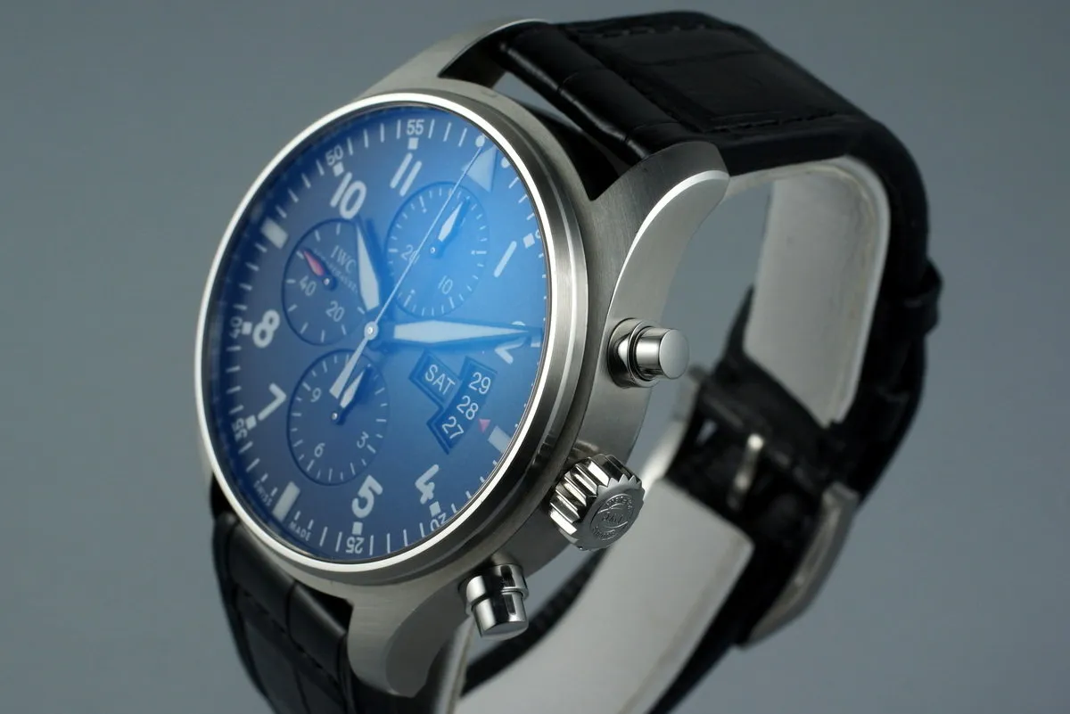 2014 IWC Pilot’s Chronograph IW3777-001 with Box and Papers