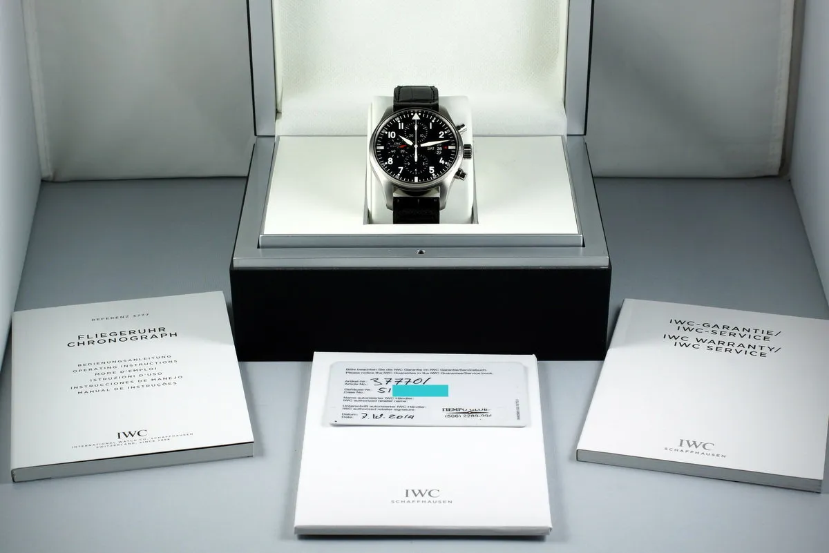 2014 IWC Pilot’s Chronograph IW3777-001 with Box and Papers