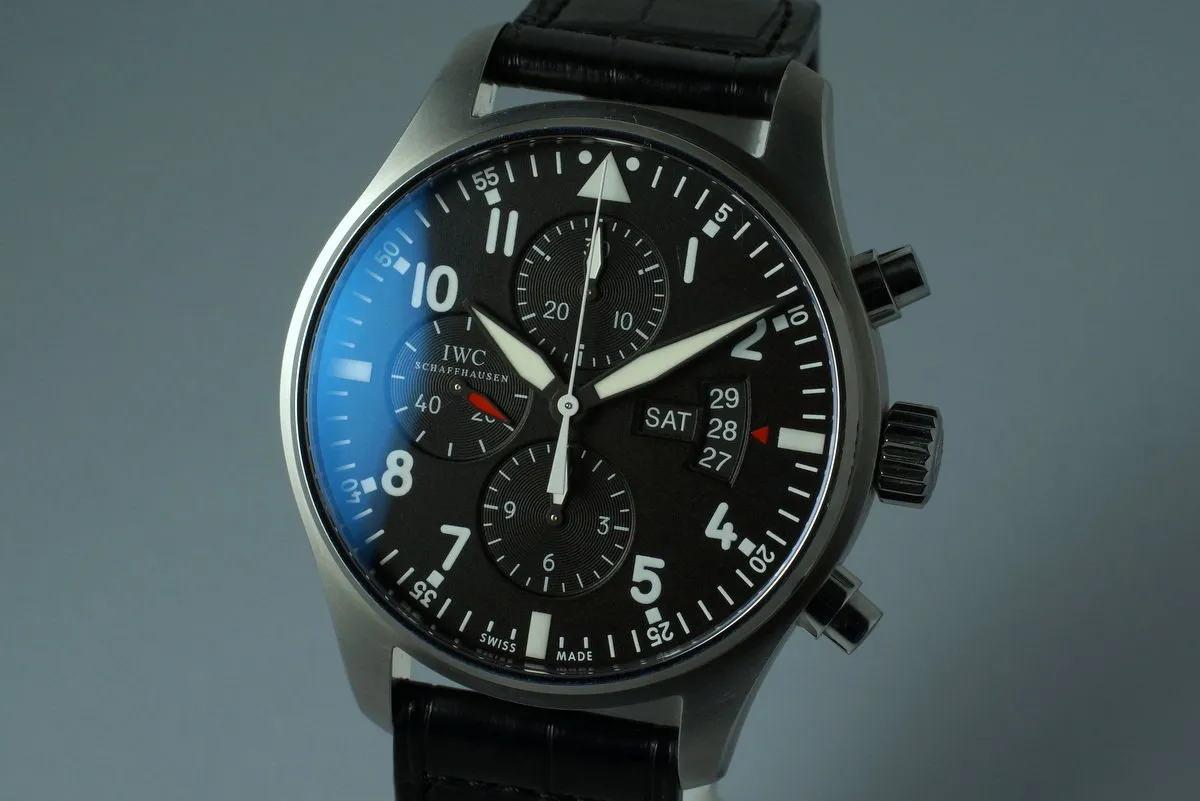 2014 IWC Pilot’s Chronograph IW3777-001 with Box and Papers