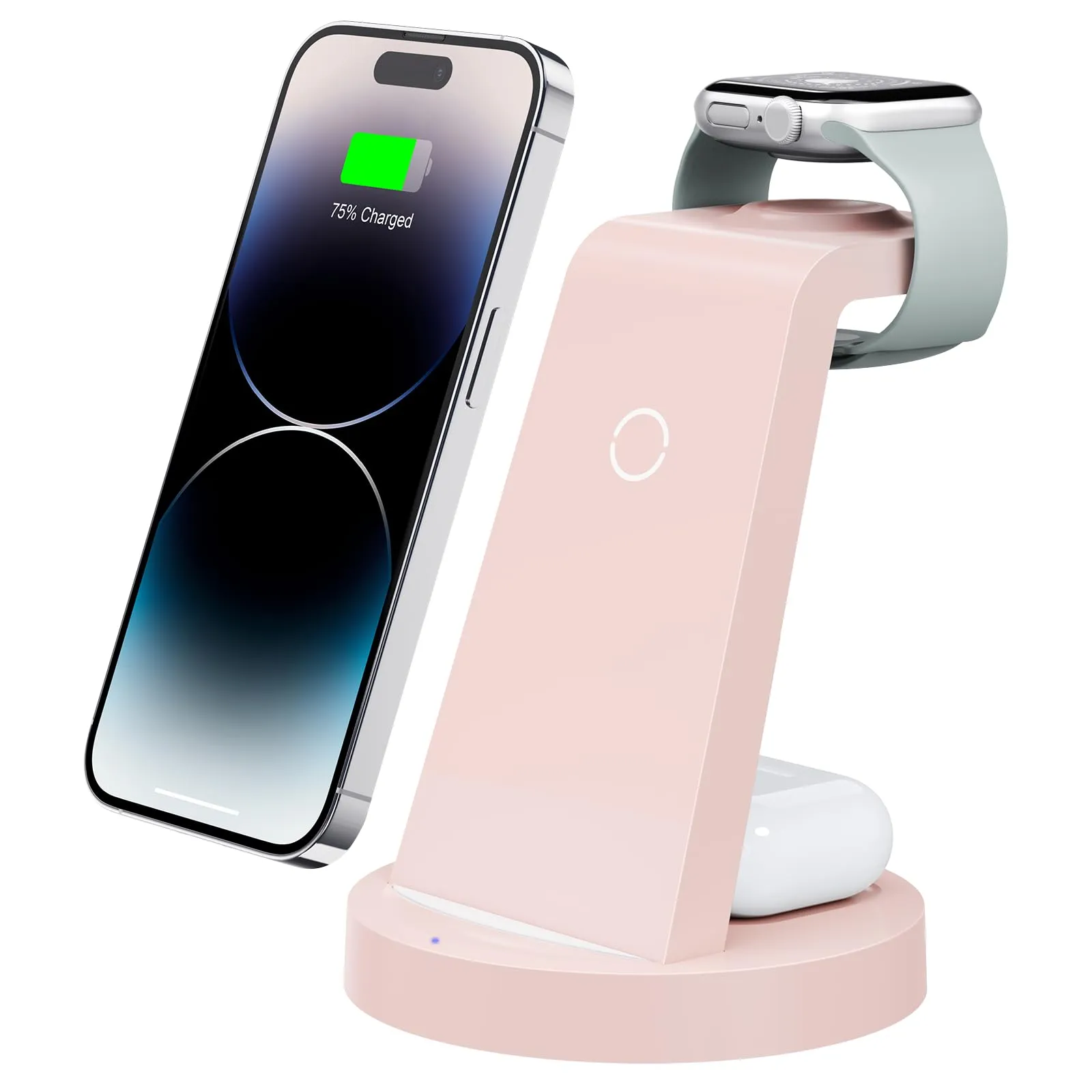 3 in 1 Charging Station for iPhone, Wireless Charger for iPhone 15 14 13 12 11 X Pro Max & Apple Watch - Wireless Charging Station for AirPods 3 Pro