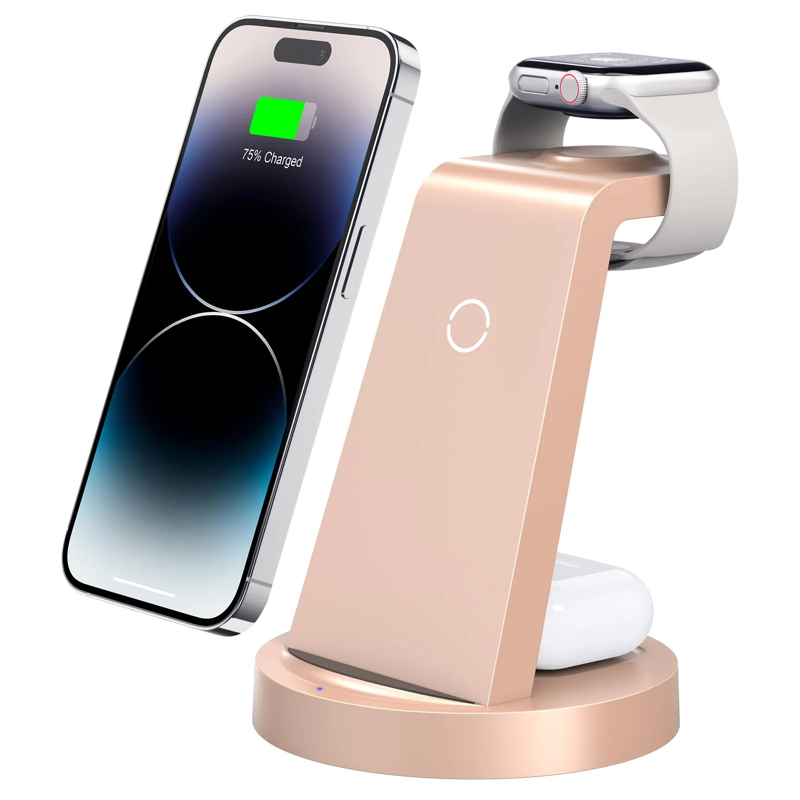 3 in 1 Charging Station for iPhone, Wireless Charger for iPhone 15 14 13 12 11 X Pro Max & Apple Watch - Wireless Charging Station for AirPods 3 Pro