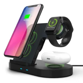 3-in-1 Wireless Charging Dock Black