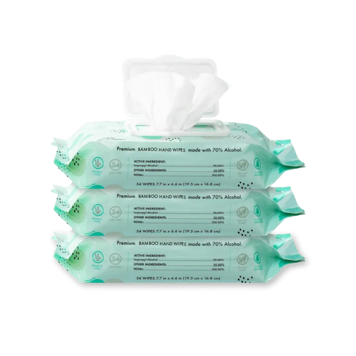 3 PACK - Unscented Hand Wipes