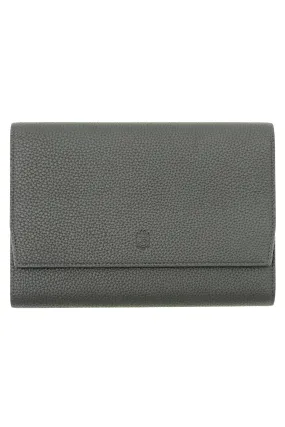 3-Watch Black Togo & Gray Suede Leather Watch Case