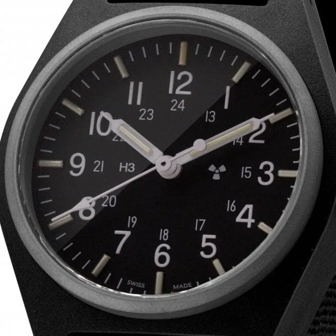 34mm Black General Purpose Quartz (GPQ) Nylon DEFSTAN Watch