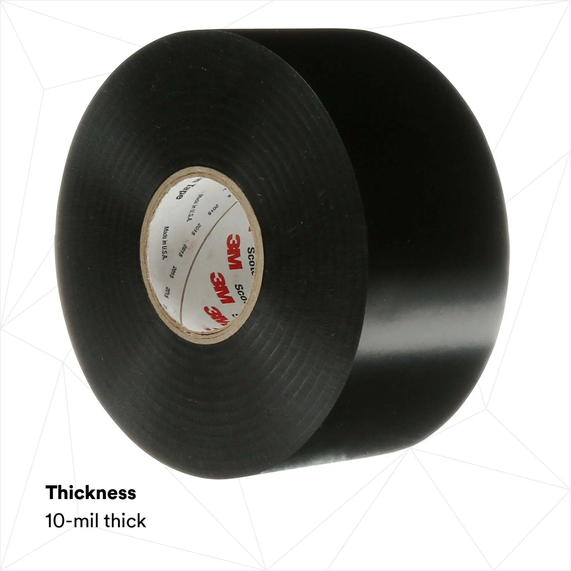 3M Scotchrap Vinyl Corrosion Protection Tape 50, 2 in x 100 ft,Unprinted, Black