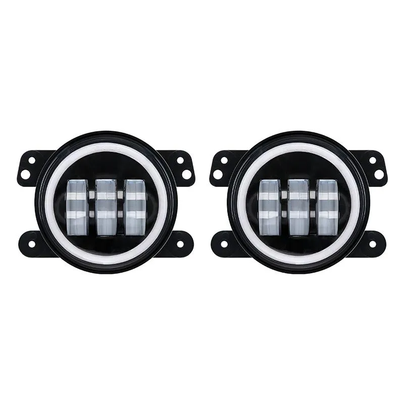 4 inch 30W Cree LED Fog Light & Halo Angel Eyes for 07-18 Jeep Wrangler JK