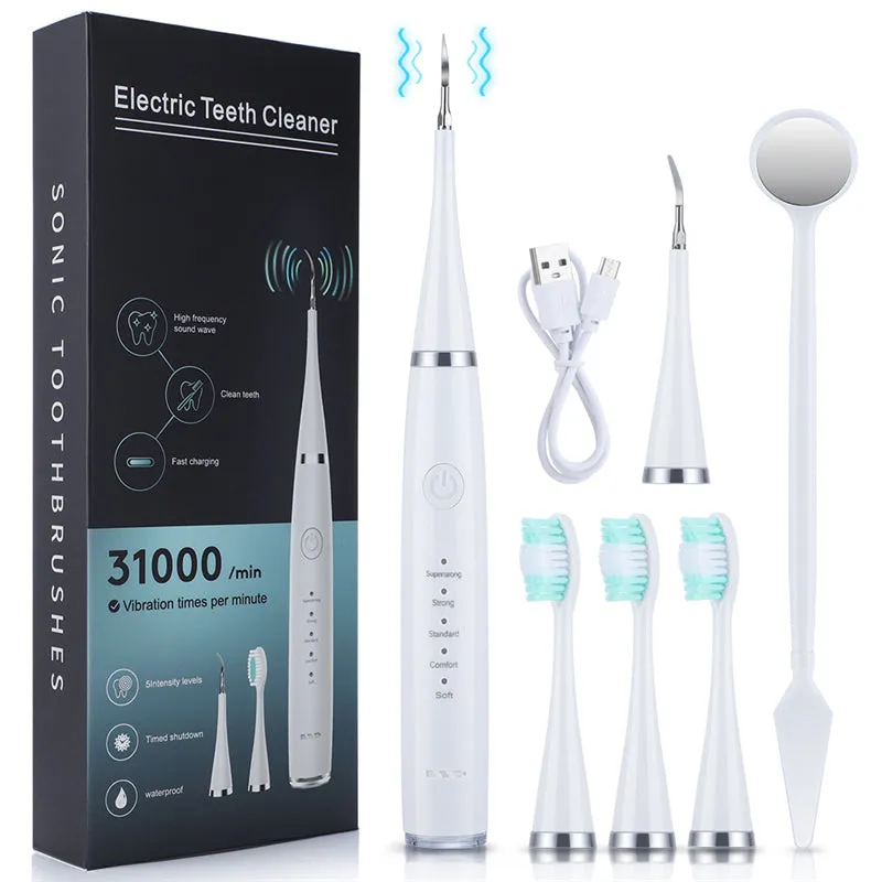 6-in-1 Portable Electric Toothbrush Set Removal of Dental Calculus