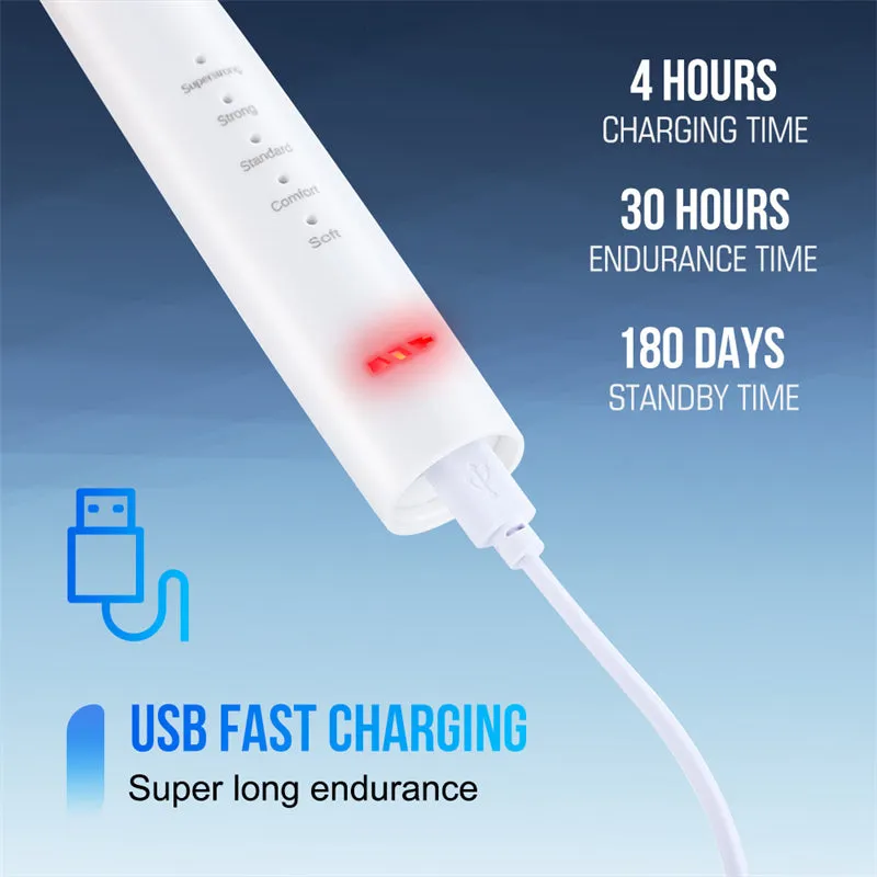 6-in-1 Portable Electric Toothbrush Set Removal of Dental Calculus