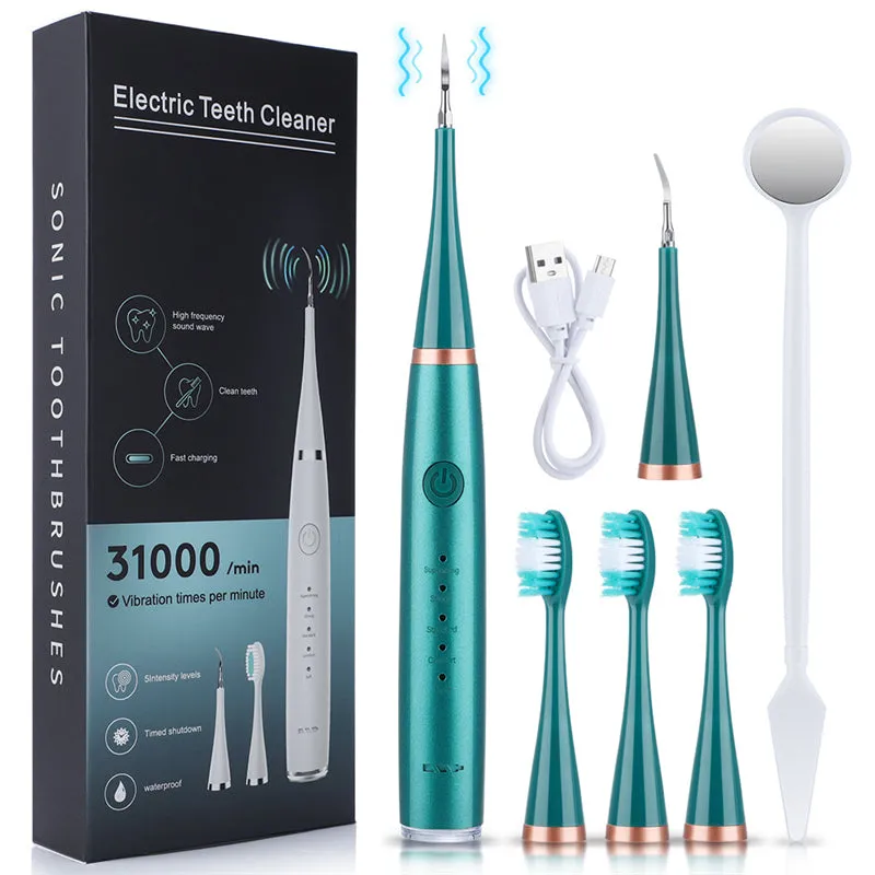 6-in-1 Portable Electric Toothbrush Set Removal of Dental Calculus