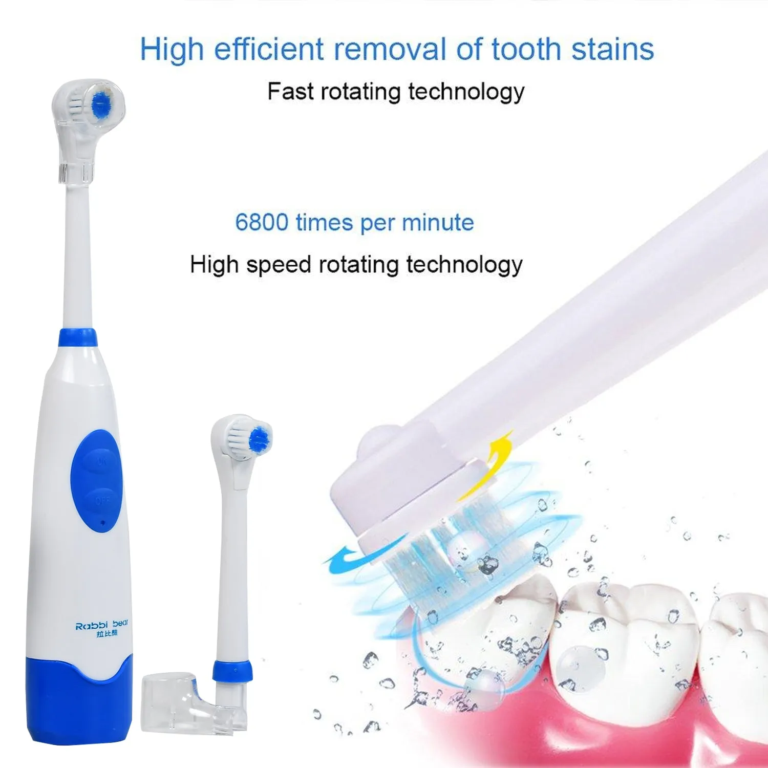 6209B Electric Toothbrush Rechargeable Premium Brush Waterproof Brush For Men , Women & Boys Use Brush