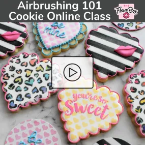 Airbrushing 101 Valentine Online Decorating Class Recording with Optional Kit