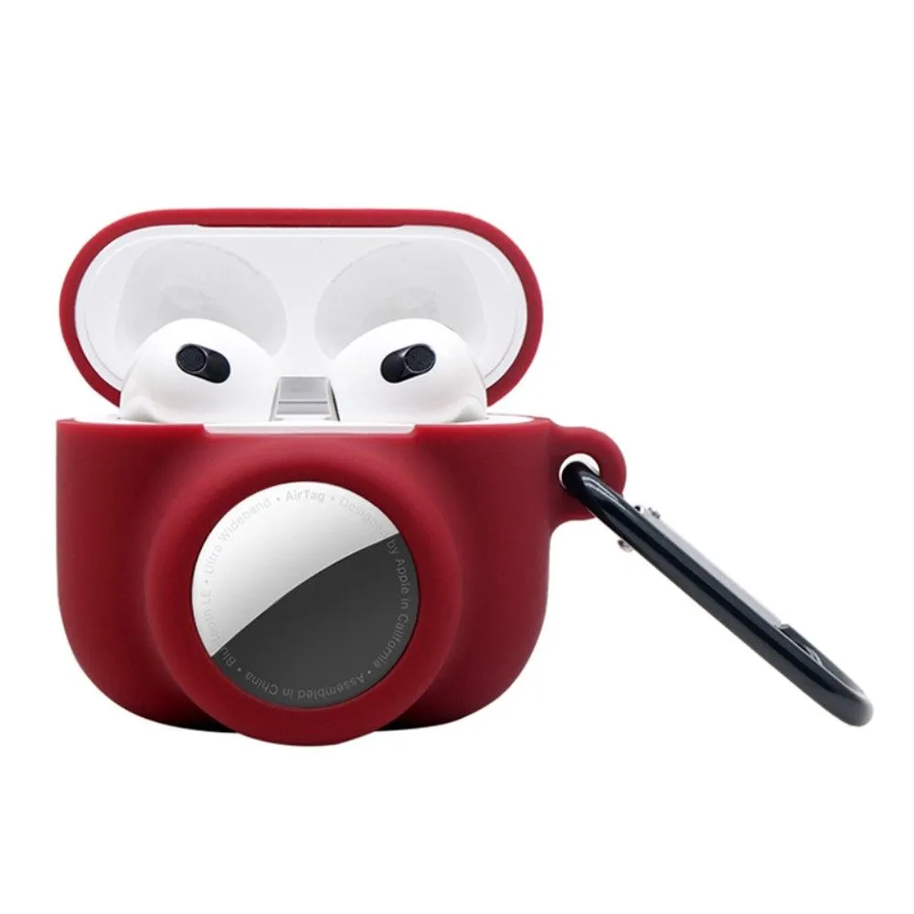 AirPods 3 / AirTag 2-in-1 silicone cover - Wine Red