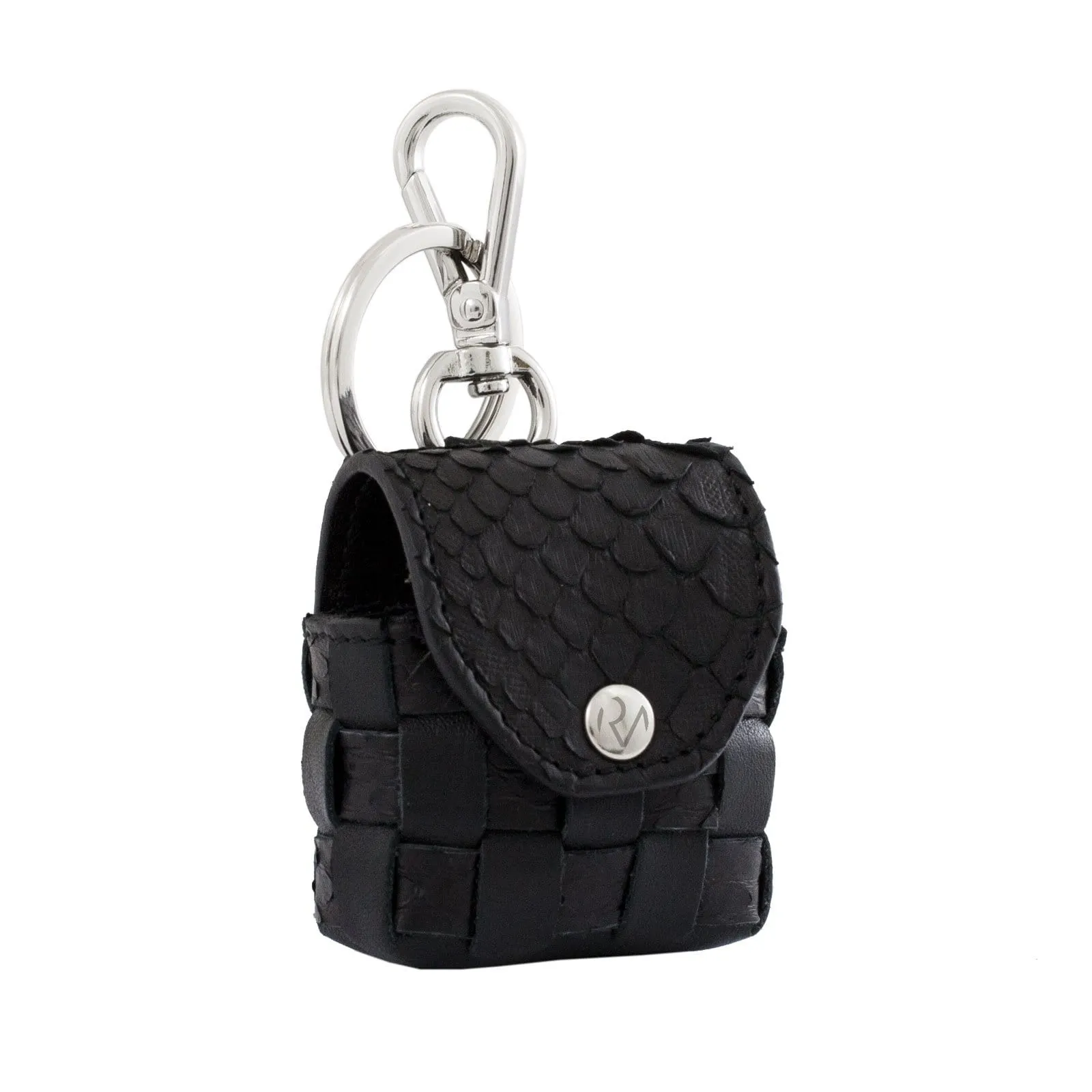 AirPods Case Keyring - Woven Python leather