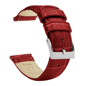 Amazfit Bip | Crimson Red Alligator Grain Leather