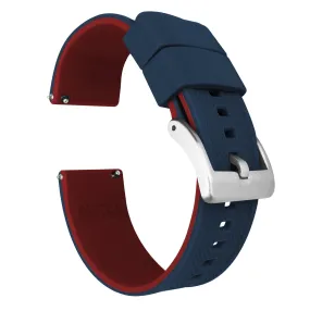 Amazfit Bip | Elite Silicone | Navy Blue Top / Crimson Red Bottom