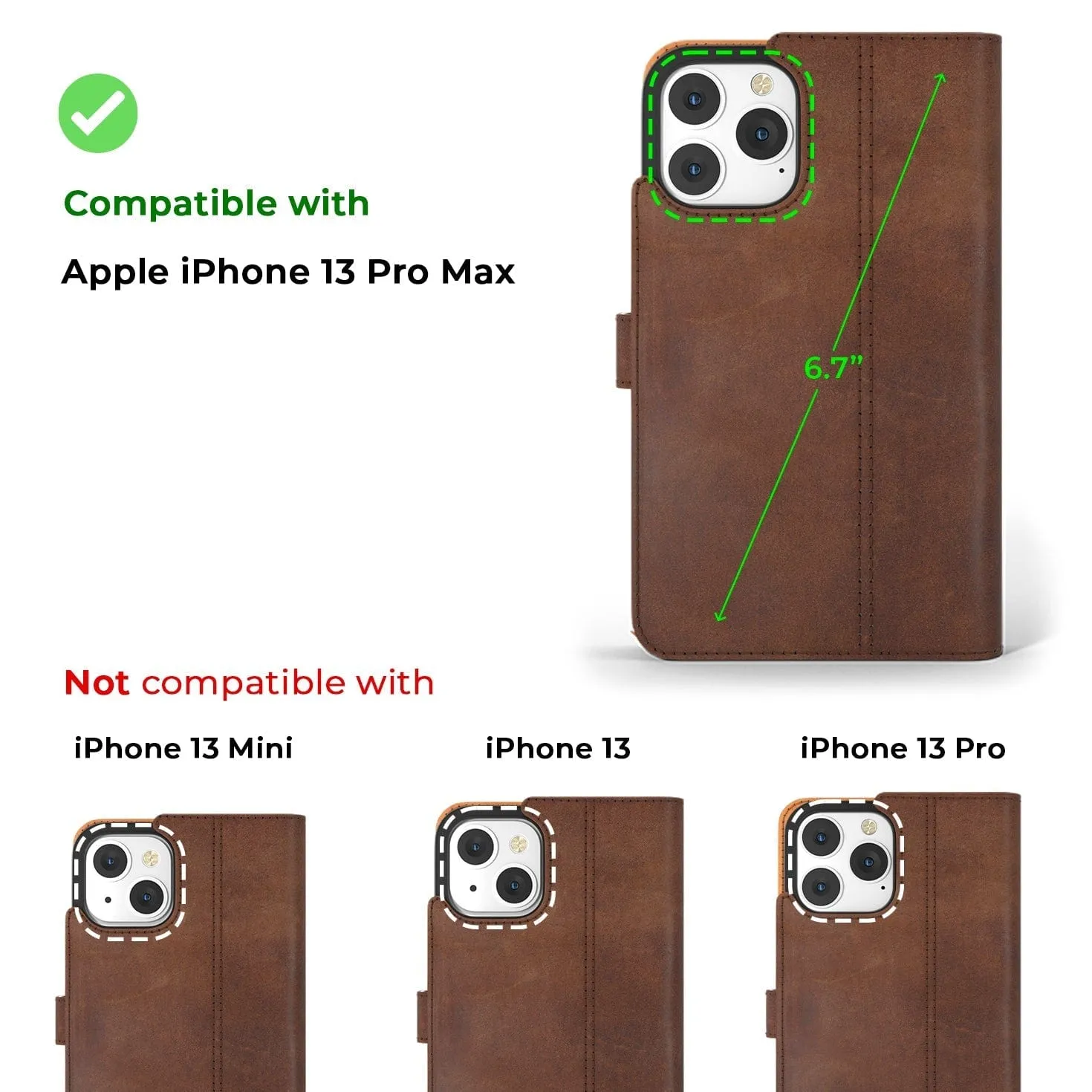 Apple iPhone 13 Pro Max - Vintage Leather Wallet (Almost Perfect)