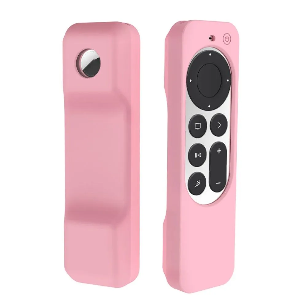 Apple TV 4K (2021) remote controller / AirTag silicone cover - Pink