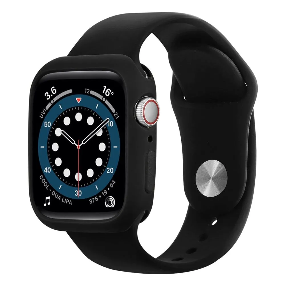 Apple Watch (45mm) candy color button TPU cover - Black / Black