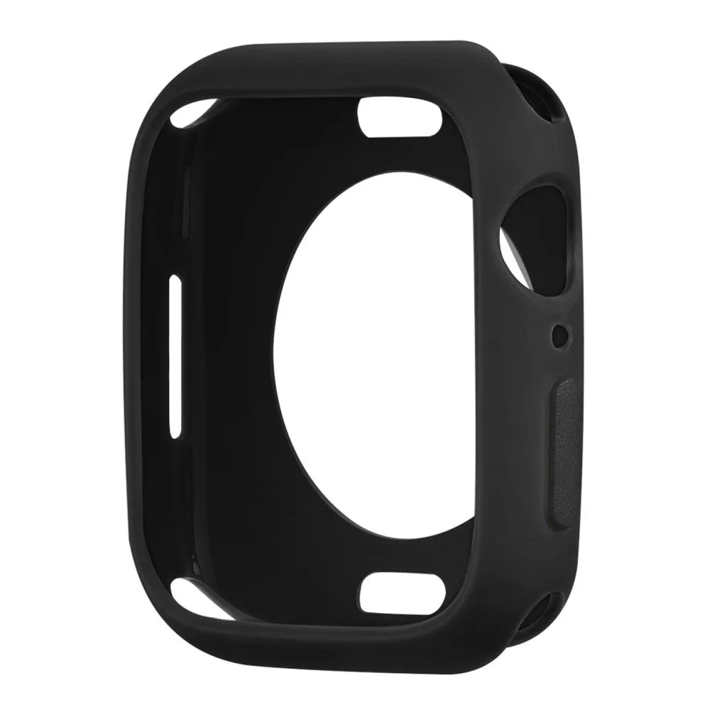 Apple Watch (45mm) candy color button TPU cover - Black / Black