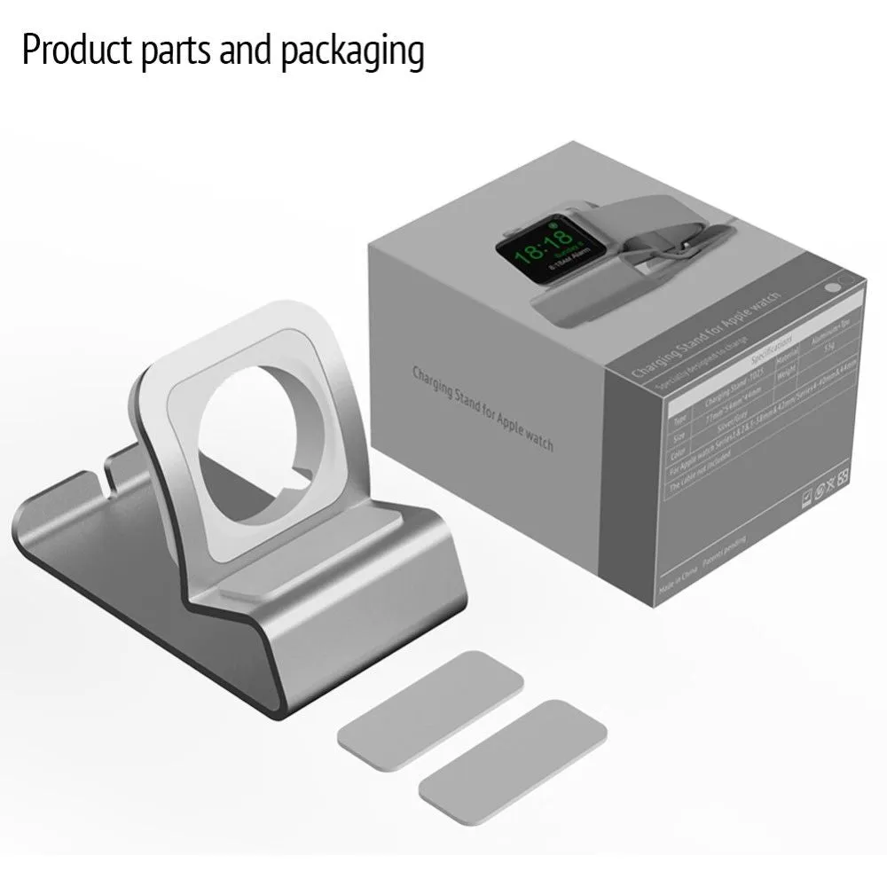 Apple Watch (45mm) T025 aluminum charging dock - Silver