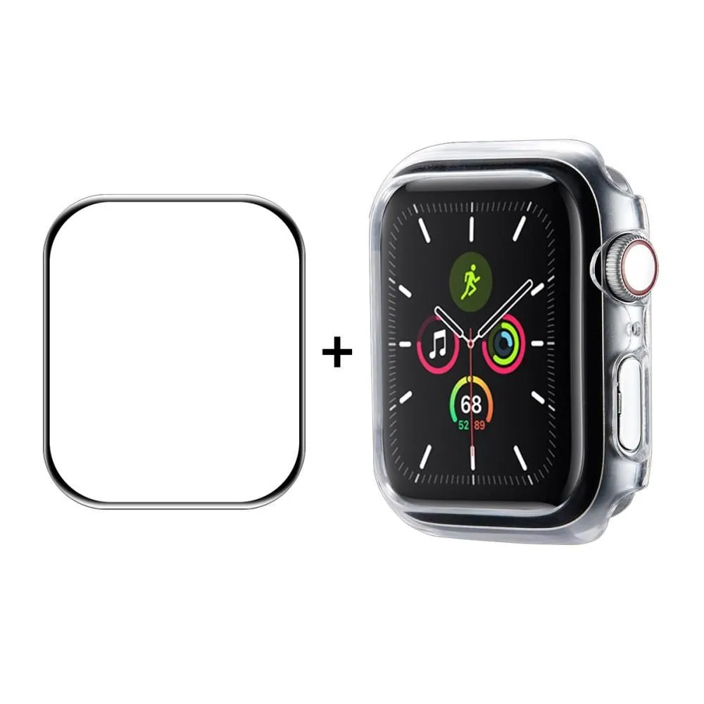 Apple Watch 9/8/7 (45mm) Cover & Skærmbeskyttelse - Gennemsigtig / Sort