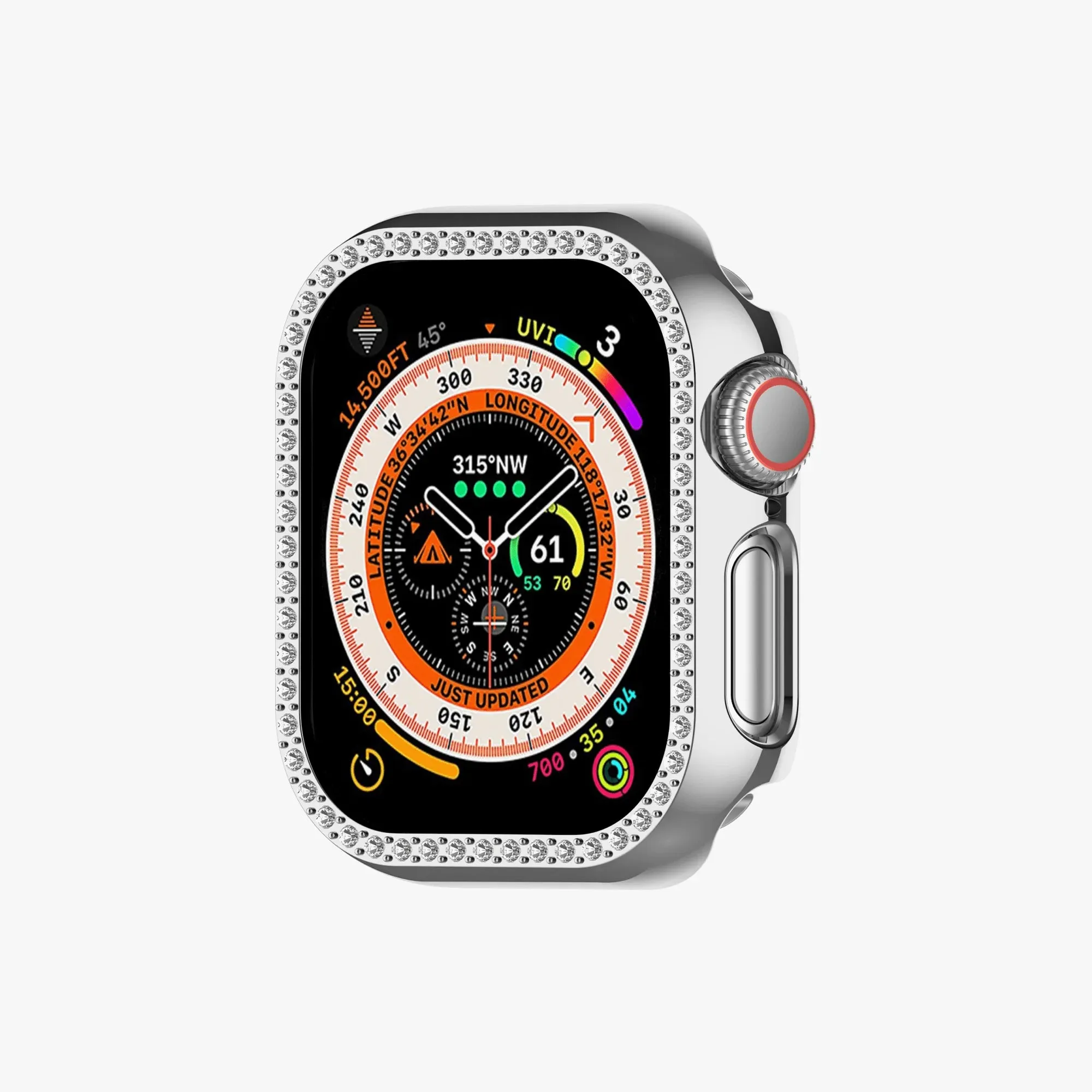 Apple Watch Diamond Plated Protective Hard Case - Silver