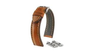 Apple Watch Strap - HIRSCH Lucca Golden Brown Calfskin Leather