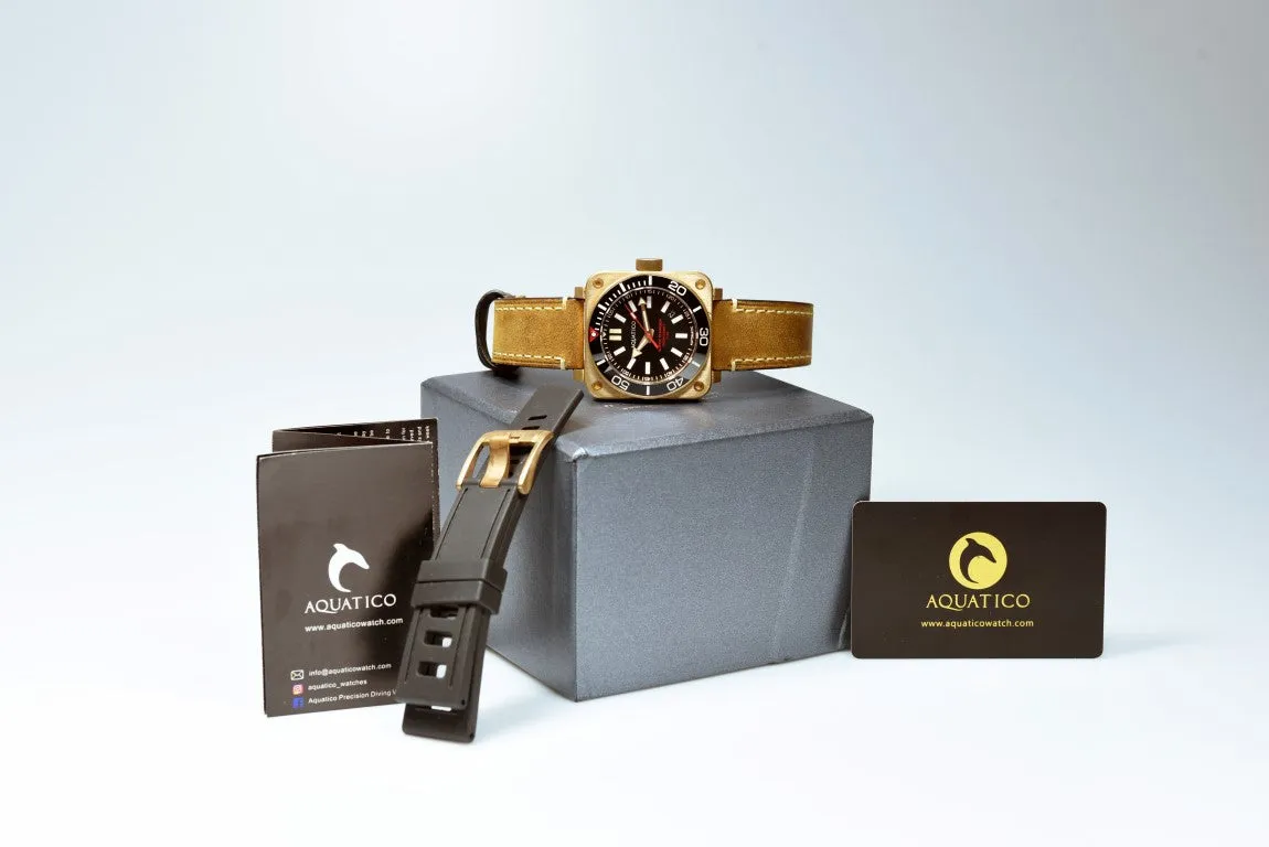 Aquatico Super Charger Bronze Black Ceramic Bezel (Pre-owned)