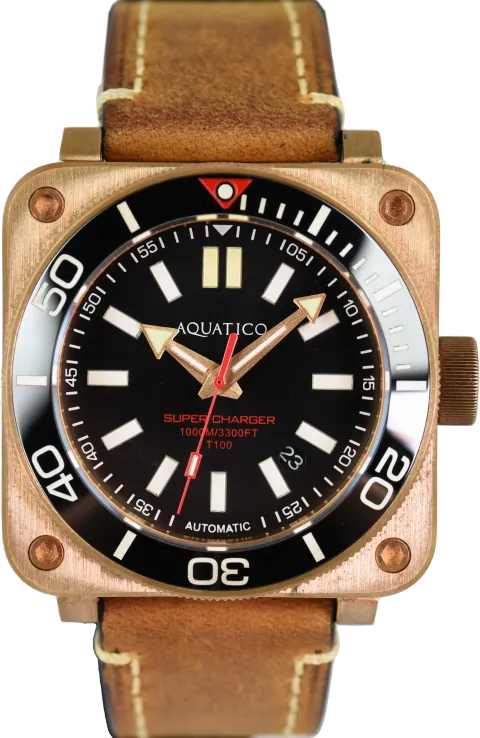 Aquatico Super Charger Bronze Black Ceramic Bezel (Pre-owned)