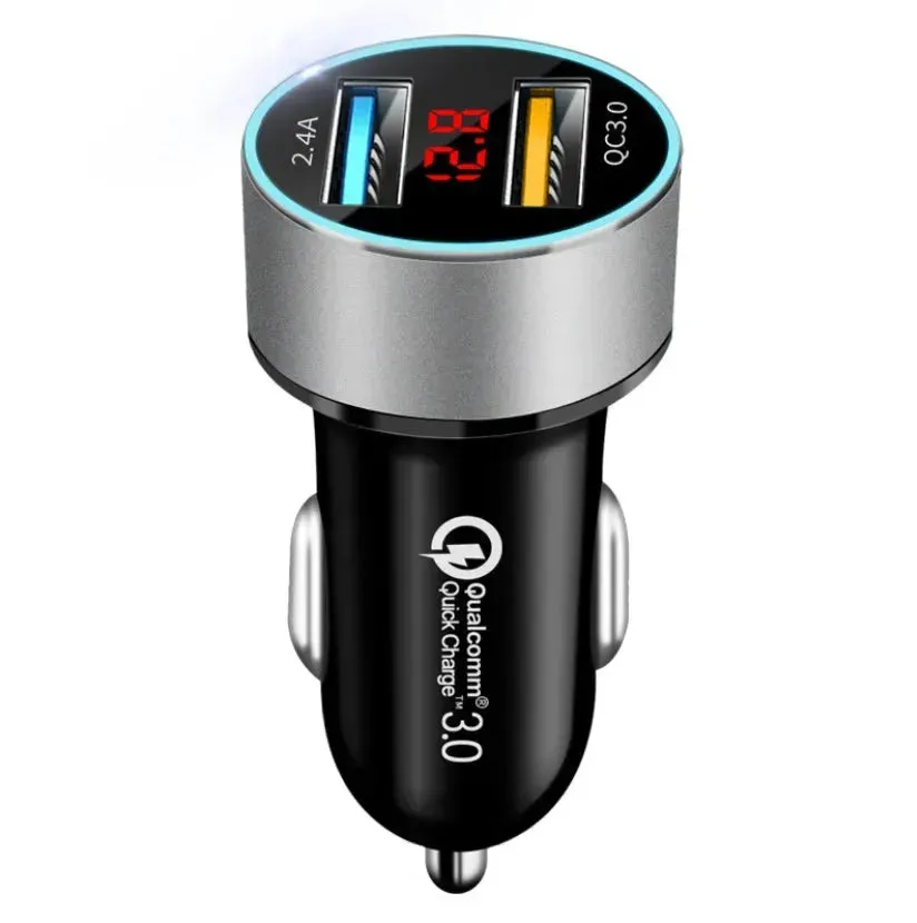 Automobile Smart Digital LED display car charger