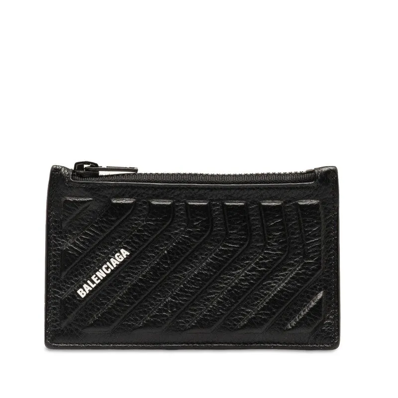 Balenciaga Leather Logo Card Case 663714