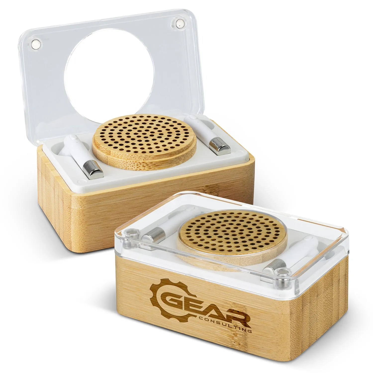 Bamboo Wireless Speaker and Earbud Set