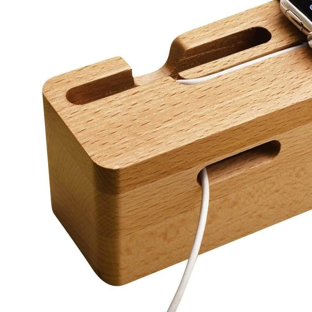 Bamboo Wood Charging Dock