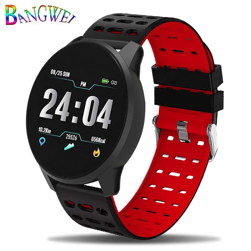 BANGWEI 2019 New Smart health watch Blood Pressure Heart Rate Sport Mode Smart Watch Men Women fitness watch waterproof clock