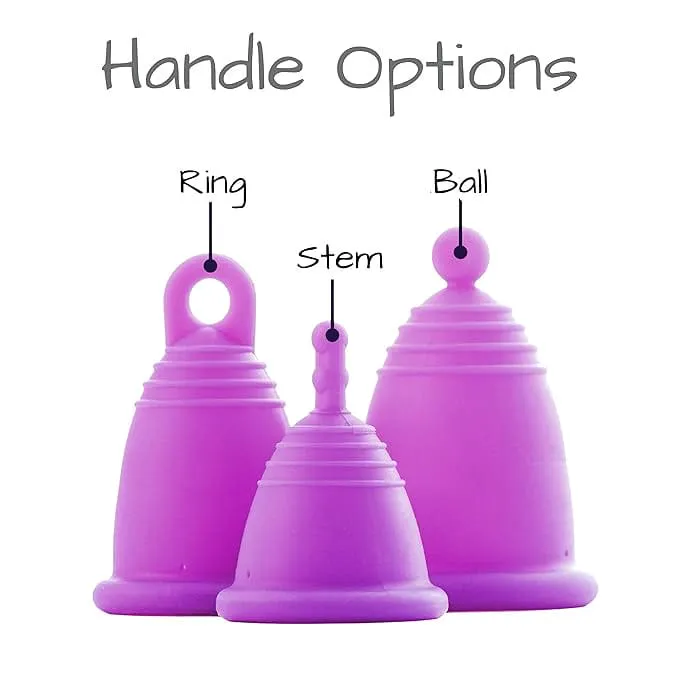 Basic Beginner BLUE Menstrual Cup Kit LOW CERVIX - VAPOR (steam)