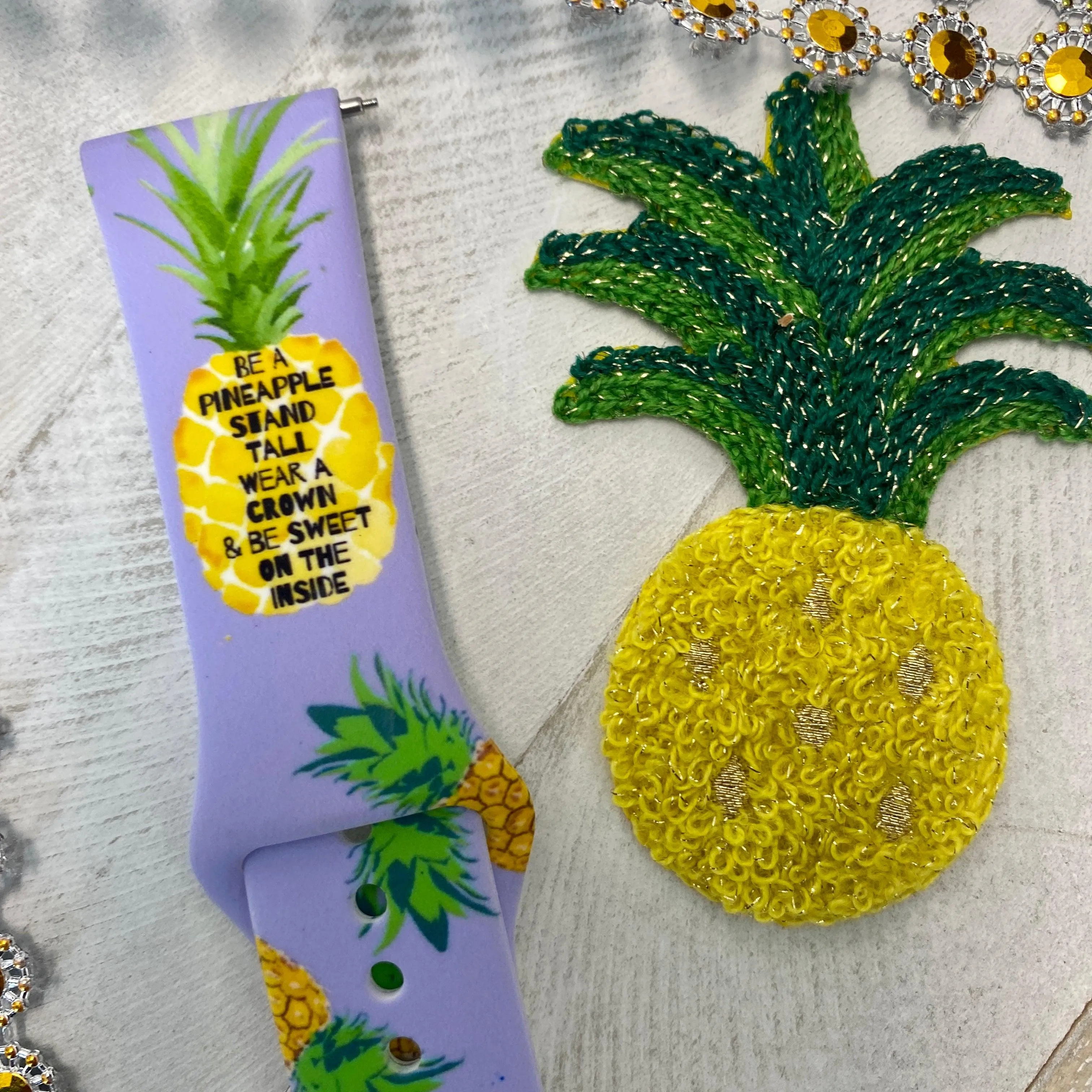 Be A Pineapple Print Silicone Band For Fitbit Versa 1/2