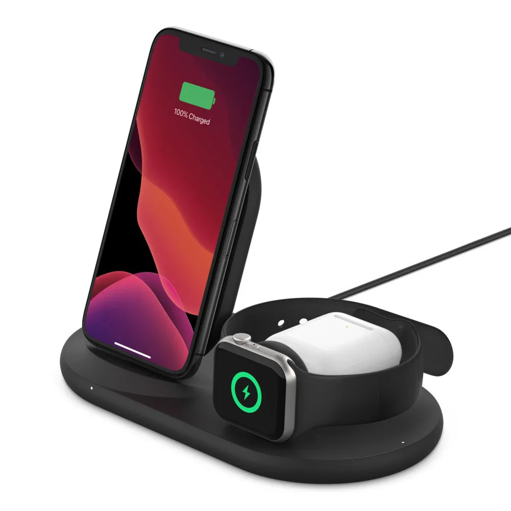 Belkin WIZ001MYBK mobile device charger Smartphone, Smartwatch Black AC Wireless charging Indoor